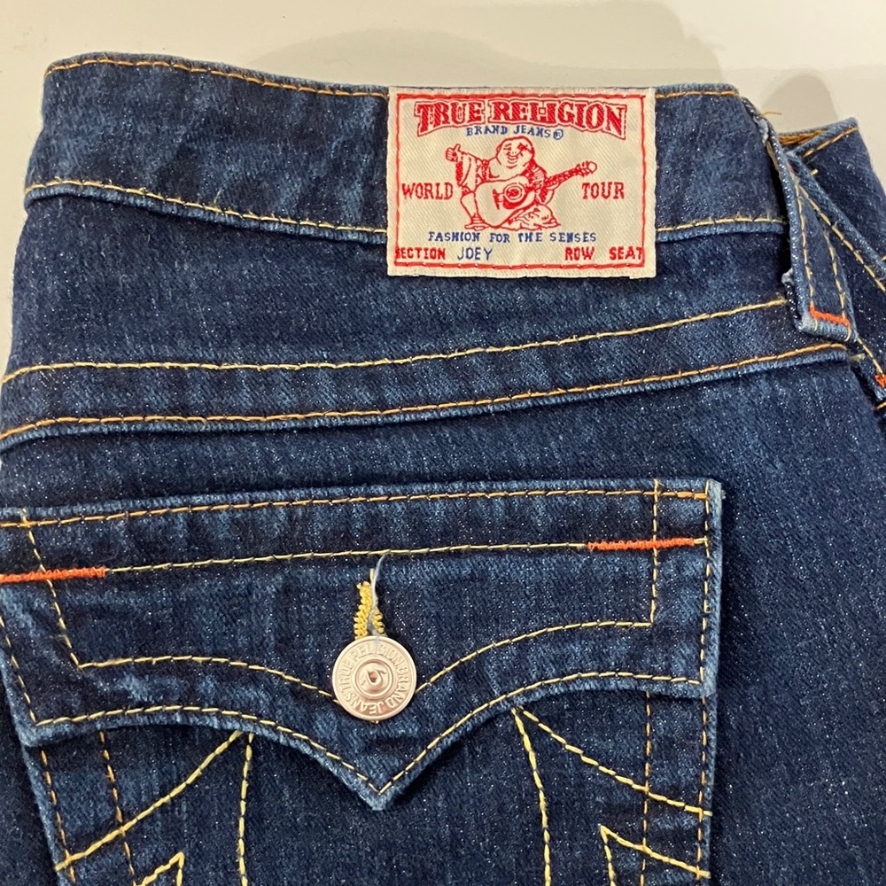 True Religion Woman’s Classic Big T Flare Joey Denim Jeans Size 31 - Picture 5 of 11